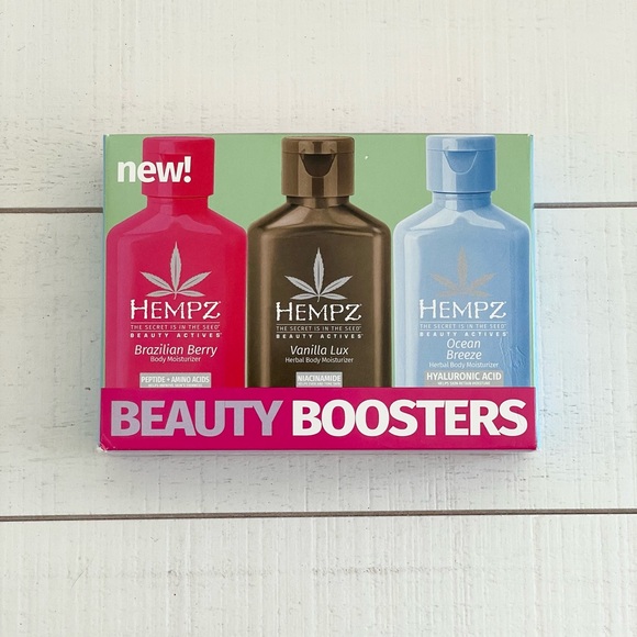Hempz Beauty Boosters Berry, Vanilla & Ocean Travel Size Body Lotion 3-Pack Set - Picture 7 of 11